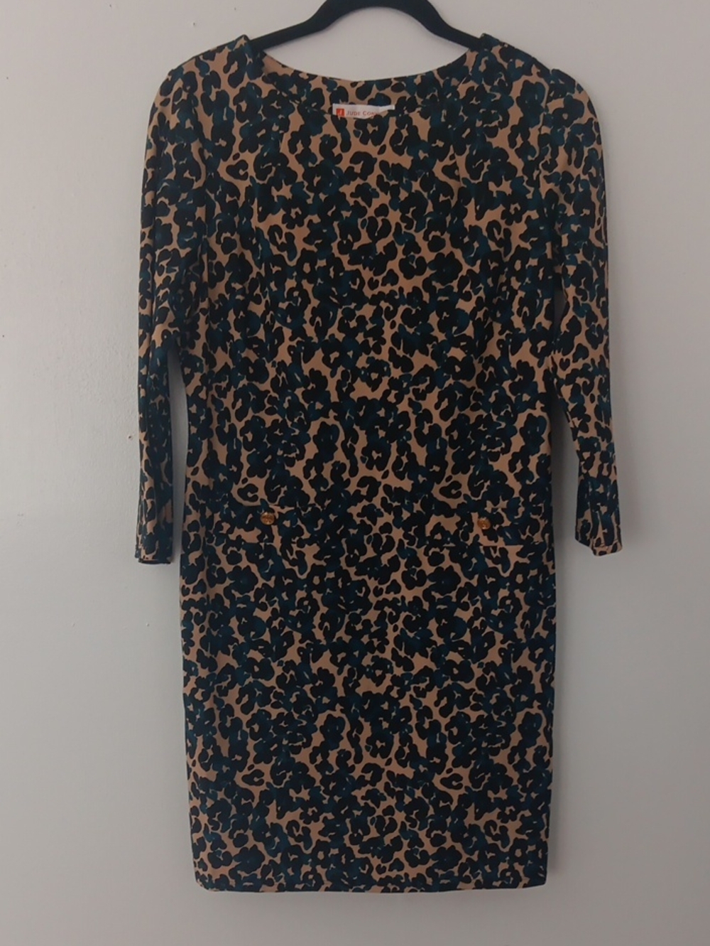 Jude Connally Abstract Print Sheath Dress #3826